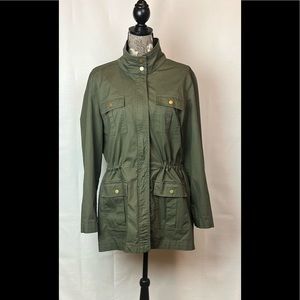 Jones New York Utility Jacket in Green. Size Large